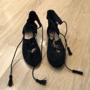 Black ultra suede shoe